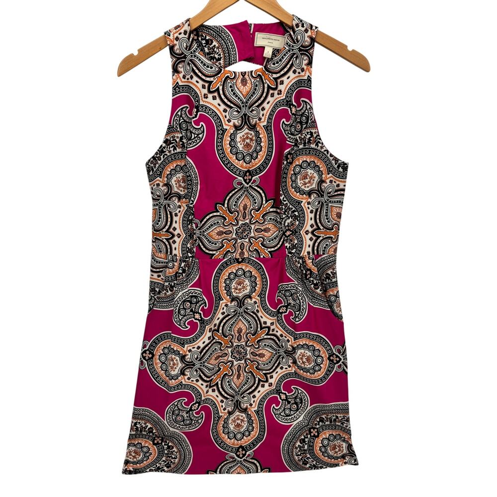 Moulinette Soeurs Dress Womens 6 Giedi Pink Medallion Cocktail Party Shift